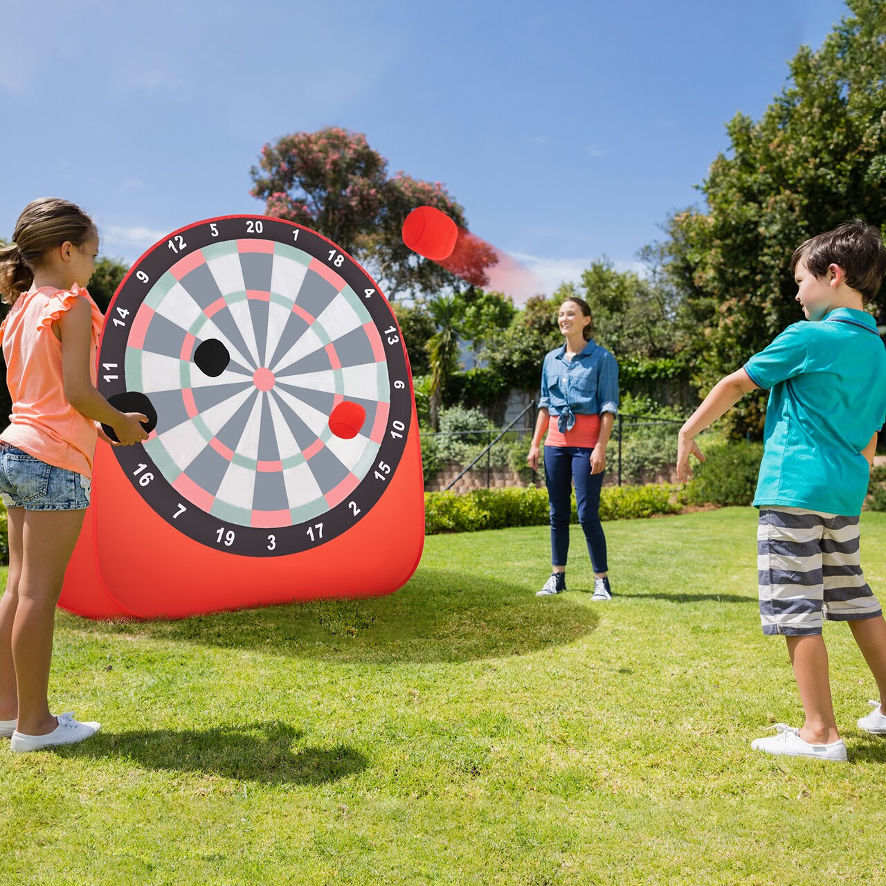 Portable Giant Kick Dartboard Soccer Game Includes Sticky Balls and Carry Bag for Kids and Adults
